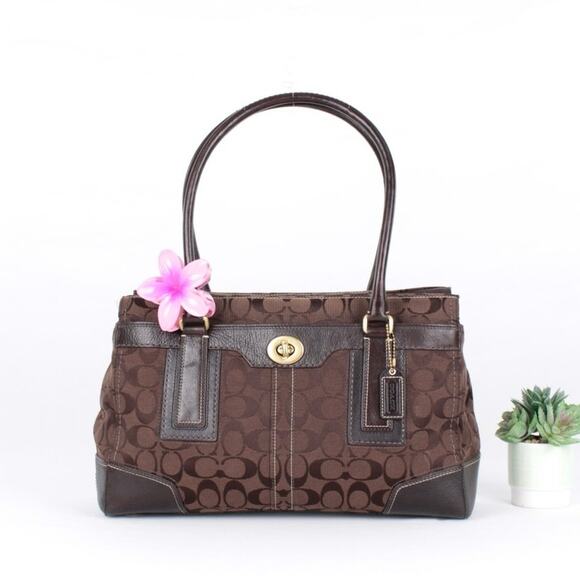Coach Signature Hampton Shoulder / Top Handle Bag - Picture 1 of 8